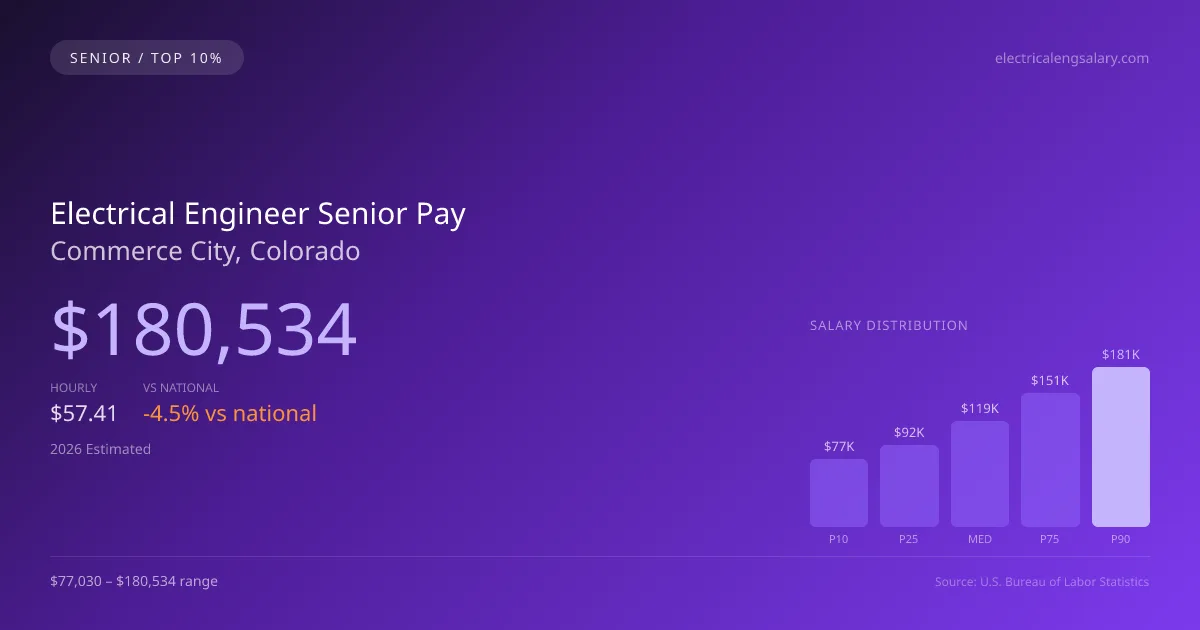 Electrical Engineer Senior Salary in Commerce City, CO — 2026 est., based on 2025 BLS